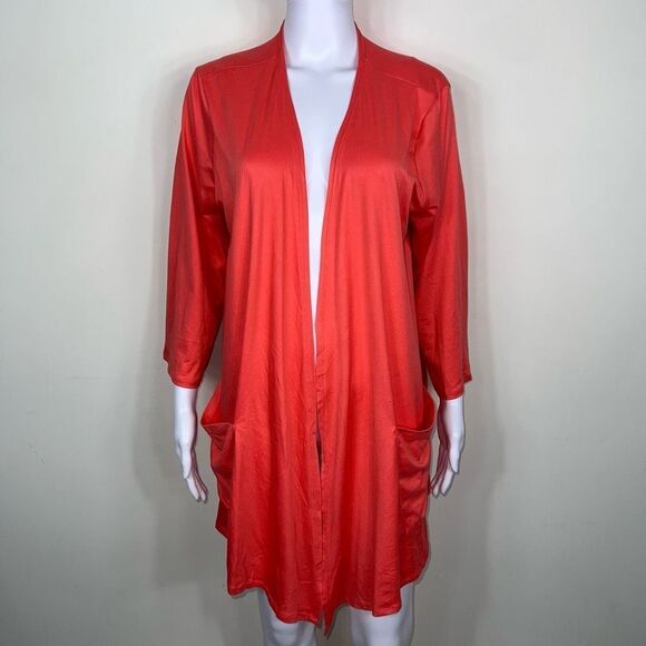 Doublju Knit Two Pocket Open Front Lightweight Cardigan - Picture 1 of 12